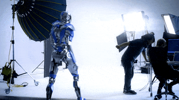 robot fist bump GIF by Woodblock