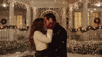 white christmas kiss GIF by Hallmark Channel