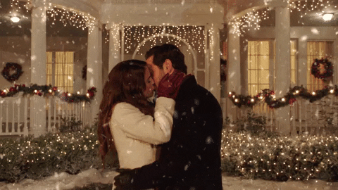 White Christmas Kiss GIF by Hallmark Channel - Find & Share on GIPHY
