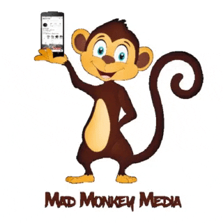 MadMonkeyMediaInc monkey cute monkey cartoon monkey mad monkey media GIF