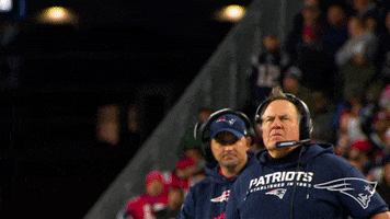 Bill Belichick Reaction GIF by New England Patriots