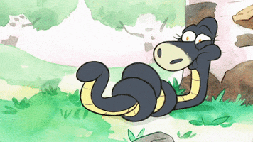 gigglebug animation cartoon help snake GIF