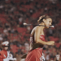 Wolfpack Majorette GIF by NC State Athletics