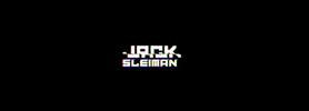 Ad gif. The logo for the Jack Sleiman radio show glitches and moves back and forth.