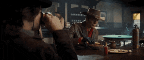 leonardo dicaprio drink spit GIF by Once Upon A Time In Hollywood