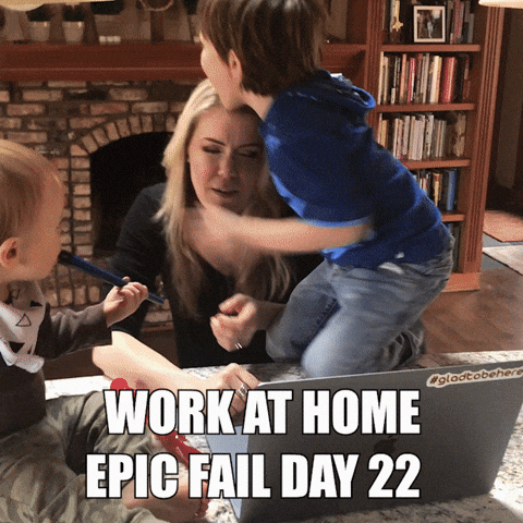 working from home gif