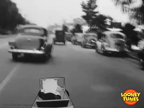 Driving Rush Hour GIF by Looney Tunes - Find & Share on GIPHY