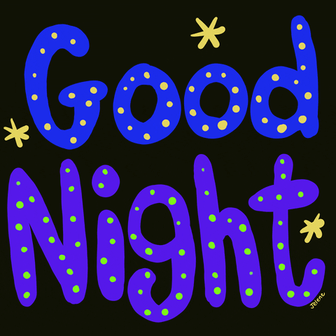 Good Night Text GIF by Jelene