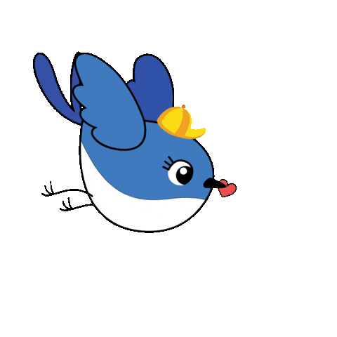 Blue Bird Sticker by Bos Animation