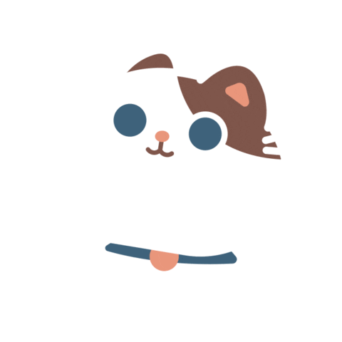 Cat Illustration Sticker by Vamos Brand