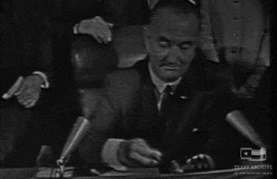 signing lyndon johnson GIF by Texas Archive of the Moving Image