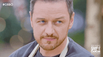 James Mcavoy Eyebrows GIF by The Great British Bake Off