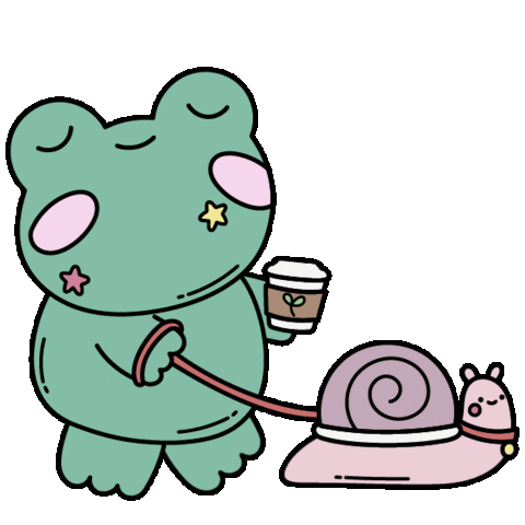 Walking Funny Frog Sticker