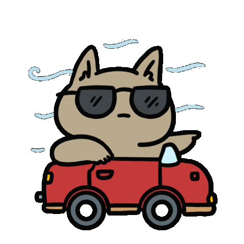 Going Lets Go Sticker by Cat and Cat Comics