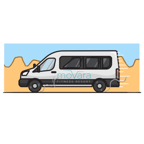 Van Hiking Sticker by Movara Fitness Resort