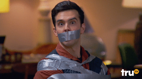 Duct Tape Not Telling GIF by truTV’s The Carbonaro Effect