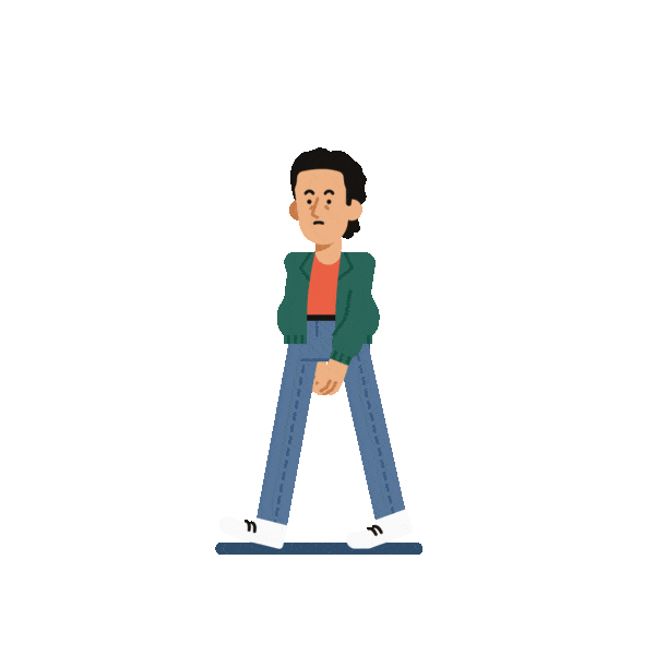 Jerry Seinfeld Walking Sticker by Alberto Pozo