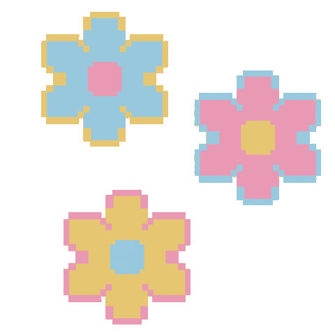 Pixel Flower Sticker