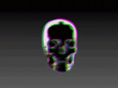 Glitch Skull GIF by G1ft3d