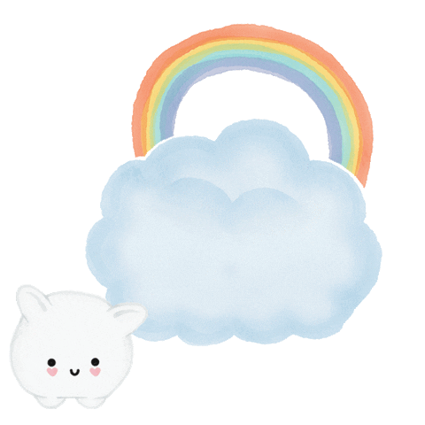 Rainbow Jumping Sticker by Kawanimals