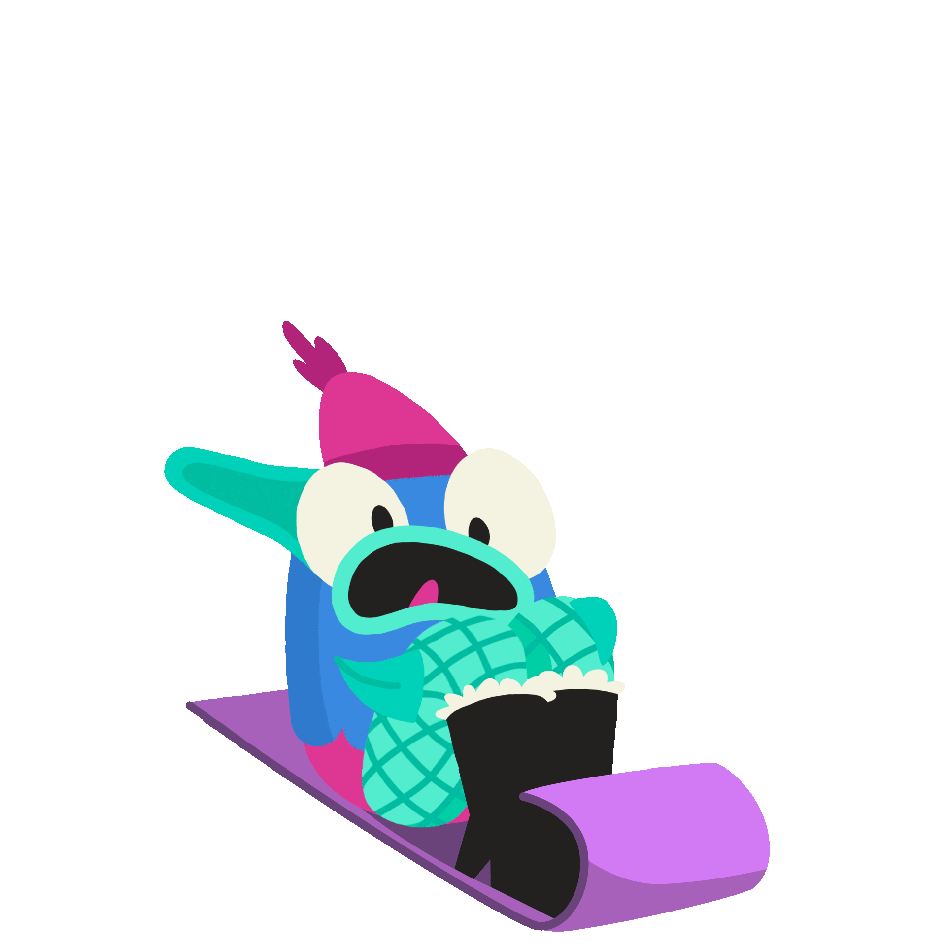 Snow Sledding Sticker by Bare Tree Media for iOS & Android GIPHY