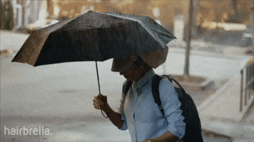 hairbrella rain hairbrella rain hat tracey pickett GIF