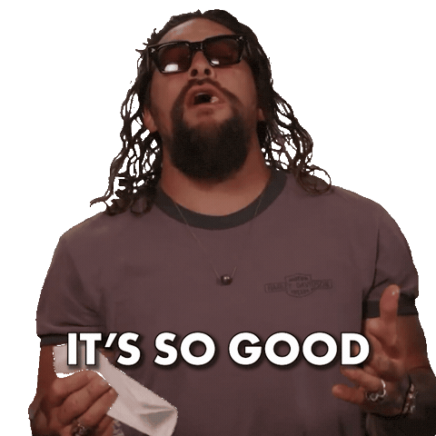 Excited Jason Momoa Sticker