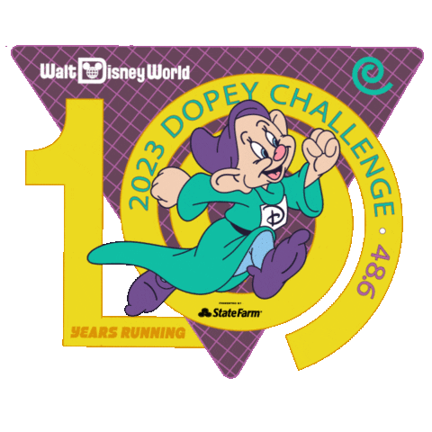 Dopey Challenge Sticker by Disney Sports