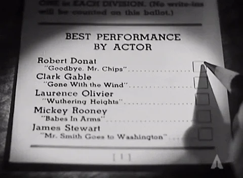 Robert Donat Oscars GIF