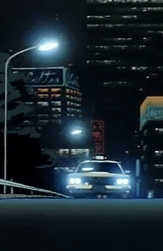 Anime Aesthetic Rain Street Lights GIF | GIFDB.com