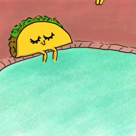 pool party tacos GIF