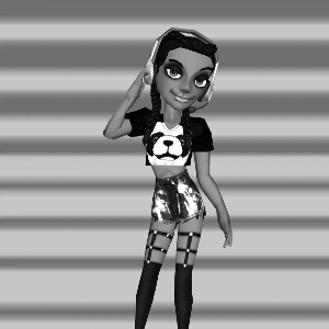 Black & White Dancing Gif By Meez Sticker