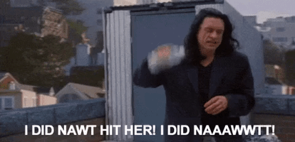 i did not hit her tommy wiseau GIF