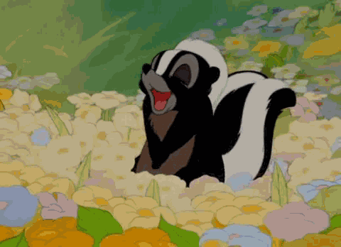 Image result for skunk bambi gif