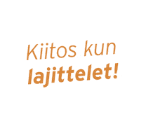 KiitosKunLajittelet Sticker