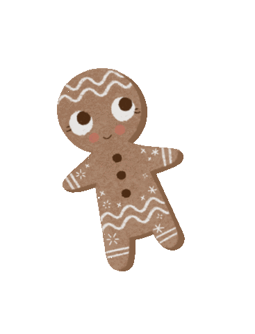 Gingerbread Man Sticker by colourlime