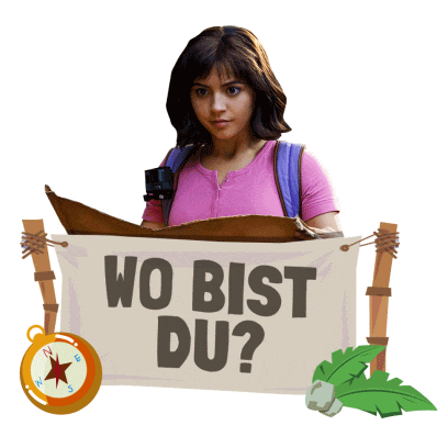 Wo Bist Du Standort Sticker by Dora and the Lost City of Gold