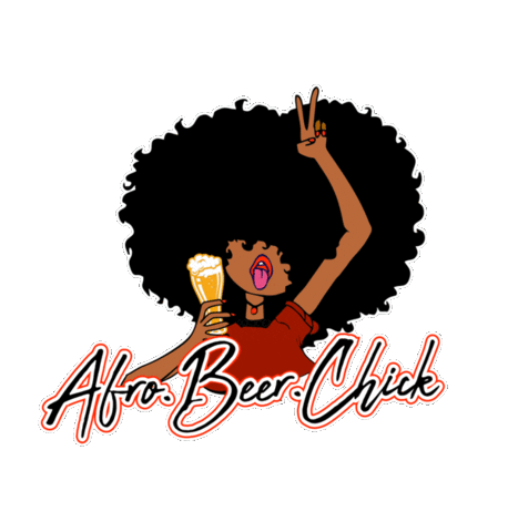 Afro.Beer.Chick Sticker