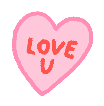 Valentines Day Heart Sticker by Lizzy Itzkowitz