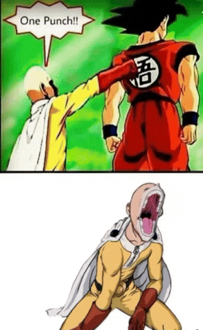 One Punch Man Goku Meme GIF