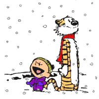 Calvin And Hobbes Snow GIF