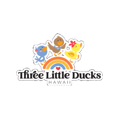 Three Little Ducks Hawaii Sticker