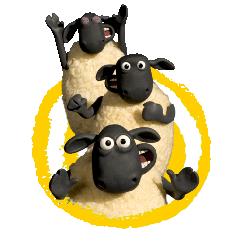 Celebrate Shaun The Sheep Sticker by Aardman Animations for iOS