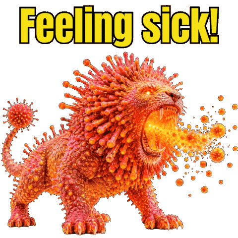 Throw Up Not Feeling Good Sticker