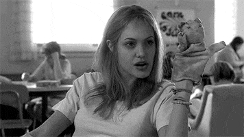 black and white hello GIF