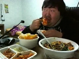 eat asian food GIF