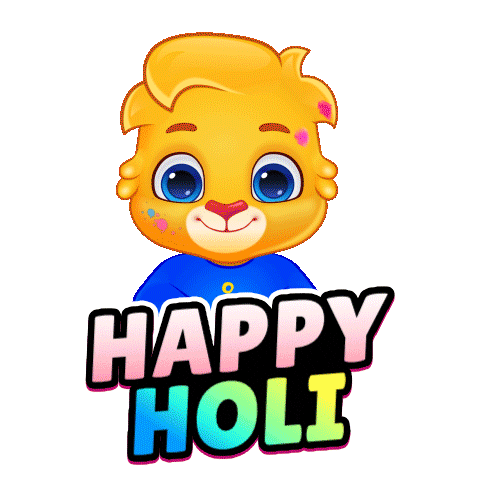Happy Holi Festival Sticker by Lucas and Friends by RV AppStudios