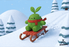 Sledding First Snow GIF