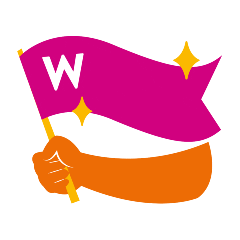 Pink Orange Sticker by Happy Bunch MY