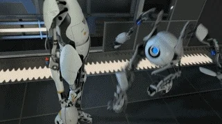 robot hug GIF